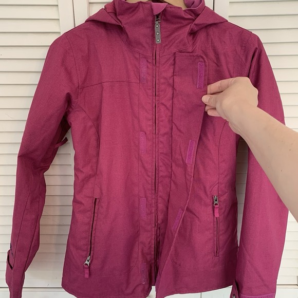 Burton DRYRIDE Womens XS Snowboard Ski Jacket Coat Pink Hooded Vented Winter - Picture 9 of 15
